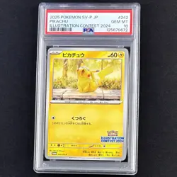 Pikachu 242/SV-P Promo PSA10 Illustration Contest 2024 JP Pokemon Card GEM MINT - Image 1