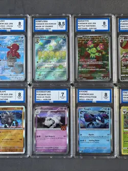 Pokemon Graded Slab Bundle Lot Of Ten Cards AR, CHR, Holo, Trick Or Trade AEY - Image 3