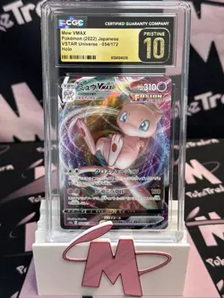 CGC Pristine 10 Mew VMAX 054/172 Japanese VSTAR Universe Pokemon Card 2022 - Image 1