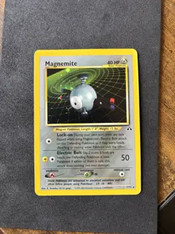 Pokemon TCG Magnemite Neo Discovery Holo Rare Card 7/75 MINT/NM Condition - Image 1
