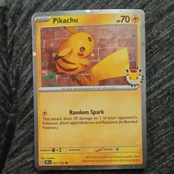 Pikachu 051 /162 Stamped 2026 Pokemon Day 30 Promo TCG - NM - Image 1