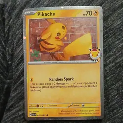 Pikachu 051 /162 Stamped 2026 Pokemon Day 30 Promo TCG - NM - Image 2