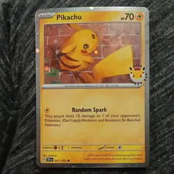 Pikachu 051 /162 Stamped 2026 Pokemon Day 30 Promo TCG - NM - Image 3