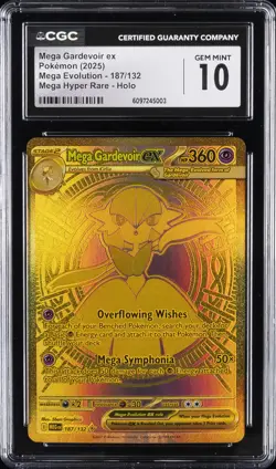 2025 POKEMON MEGA EVOLUTION #187 MEGA GARDEVOIR EX CGC 10 GEM MINT - Image 1