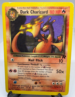 Vintage Pokemon Card Dark Charizard Team Rocket 2000 - Image 1