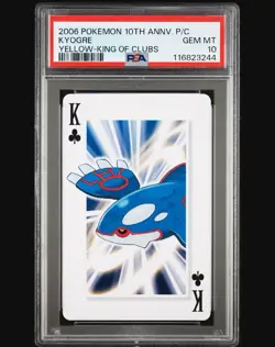 Kyogre- PSA 10 - 2006 JPN Pokemon Center 10th Anniversary Playing Card - Image 1