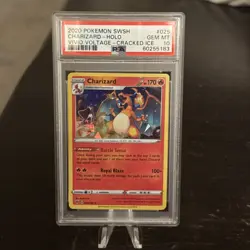 2020 POKEMON SWORD & SHIELD VIVID VOLTAGE CRACKED ICE #025 CHARIZARD-HOLO PSA 10 - Image 1