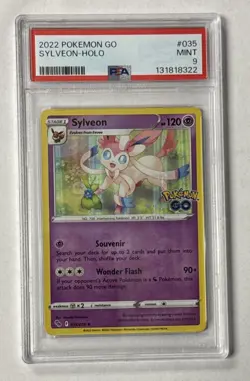 2022 Pokemon Pokemon GO Sylveon - Holo #035 PSA 9 MINT - Image 1