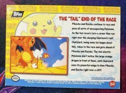Pokemon Topps Pikachu's Vacation 50 The Tail End of the Race Textured Charizard - Image 2