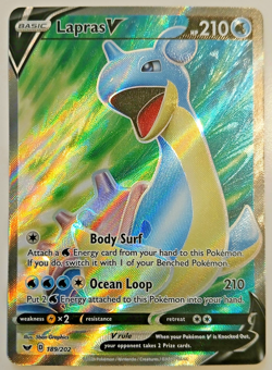 Lapras V 189/202 Sword and Shield base set - Pokemon English - Image 1