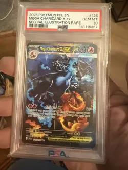 Mega Charizard X Ex 125/094 Phantasmal Flames PSA 10 Gem Mint Pokemon - Image 1