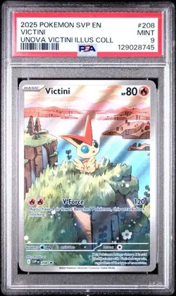 2025 Pokemon SV Black Star Promos - SVP EN Victini #208 PSA 9 - Image 1