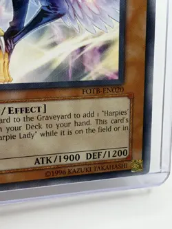 YU-GI-OH! TCG HARPIE QUEEN FOTB-EN020 1ST EDITION ULTIMATE RARE NEAR MINT 1996 - Image 5