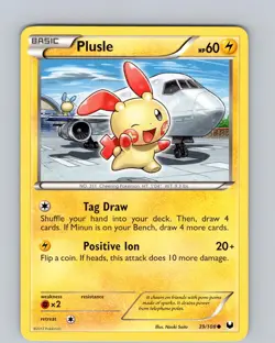 Pokemon TCG Plusle B&W Dark Explorers 39/108 Regular Common Card LP-NM - Image 1