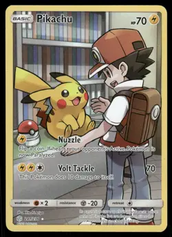 Pokemon Cards Pikachu 241/236 Cosmic Eclipse Secret Rare NM - Image 1