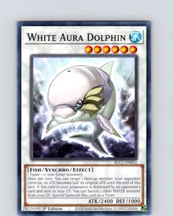 Yu-Gi-Oh TCG White Aura Dolphin BLC1-EN052 1st Edition Common Card NM - Image 1