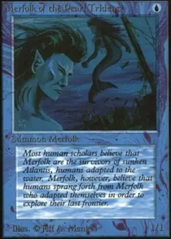 [1x] Merfolk of the Pearl Trident Near Mint, English Unlimited Edition MTG Magic - Image 1