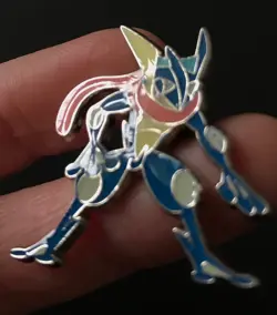 Greninja Pokemon Pin Badge Metal Shiny Enamel 2019 From Detective Pikachu Box - Image 3