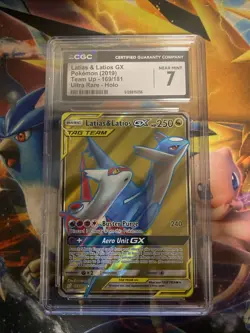 Pokemon Latias & Latios GX Full Art Holo Card 169/181 Sm-Team - Image 1
