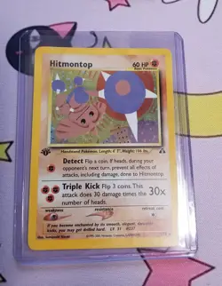 Hitmontop Holo 1st Edition NM 3/75 Neo Discovery Pokemon - Image 1