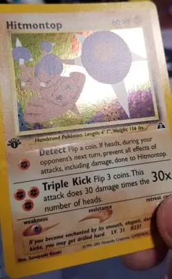 Hitmontop Holo 1st Edition NM 3/75 Neo Discovery Pokemon - Image 2
