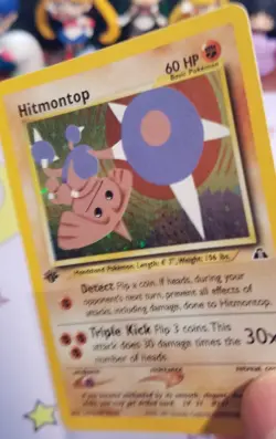Hitmontop Holo 1st Edition NM 3/75 Neo Discovery Pokemon - Image 4