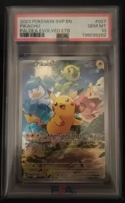 Pokemon TCG 2023 PROMO | PALDEA EVOLVED PIKACHU 027 PSA 10 - Image 1