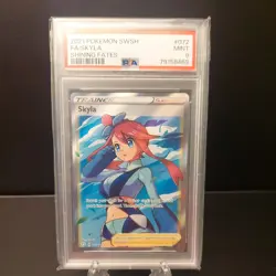 2021 Pokemon Shining Fates 072/072 Skyla Full Art Trainer PSA 9 Graded - Image 1