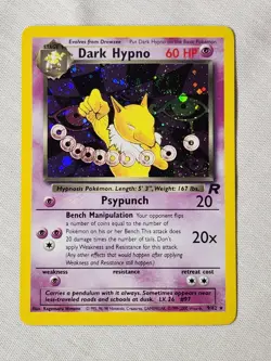 NM Dark Hypno - Holo Swirl #9 Team Rocket Pokemon TCG - Image 1