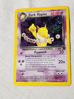 NM Dark Hypno - Holo Swirl #9 Team Rocket Pokemon TCG - Image 3