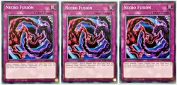 3 x SDAZ-EN035 Necro Fusion - Common Rare 1st Edition Near Mint YuGiOh Cards - Image 1