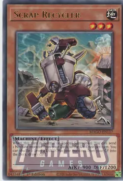 Yugioh Scrap Recycler MAGO-EN117 Rare 1st Edition NM/LP - Image 1