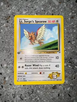 Pokemon TCG Cards 1st Edition Lt. Surge's Spearow 83/132 Gym Heroes NM - Image 3
