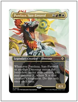 1x Pantlaza, Sun-Favored, Borderless Art, Lost Caverns of Ixalan, Magic MTG NM - Image 1