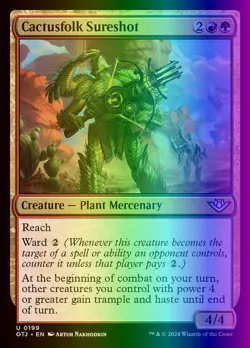 MTG Cactusfolk Sureshot (199/441) Outlaws of Thunder Junction LP FOIL - Image 1