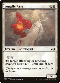 MTG Magic the Gathering Angelic Page (3/65) DDA, Divine vs. Demonic LP - Image 1