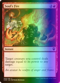 MTG Magic the Gathering Soul's Fire (200/794) Commander Legends LP FOIL - Image 1