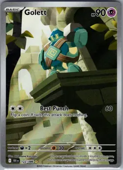 Golett 122/086 SV: Black Bolt - Pokemon Card - NM - Image 1