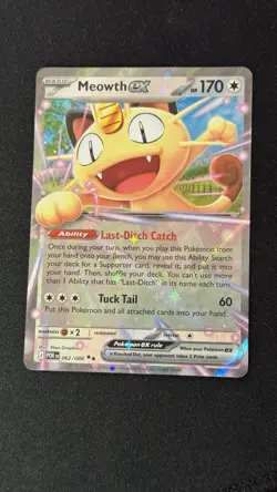 Pokemon Meowth EX Full Art Holo Rare Card 062/088 Perfect order - Image 1
