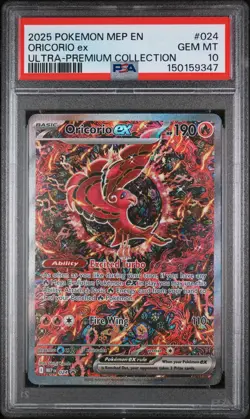 2025 POKEMON MEP EN-ME BLACK STAR PROMO #024 ORICORIO EX PSA 10 - Image 1
