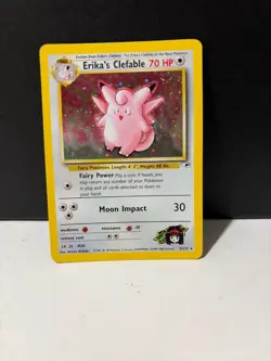 ERIKA'S CLEFABLE 3/132 HOLO RARE GYM HEROES POKEMON UNLIMITED HOLO HP - Image 4