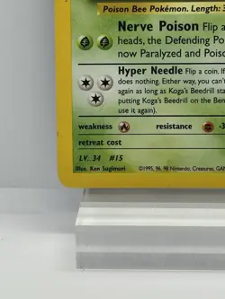 Pokemon Kogas Beedrill #15 Gym Challenge Holo Rare LP - Image 2