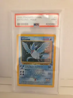 1999 POKEMON FOSSIL ARTICUNO - HOLO #2 PSA MINT 9 - Image 1