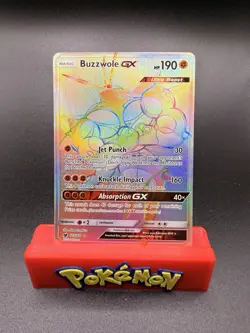 Buzzwole GX ⭐ 115/111 Holo Rare Rainbow Crimson Invasion 2017 Pokemon NM - Image 1