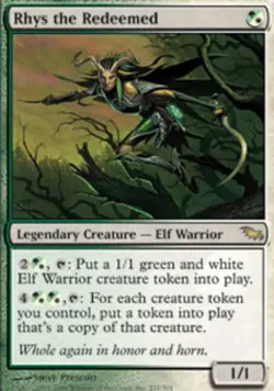 MTG Rhys the Redeemed, Moderate Play, English Shadowmoor - Image 1