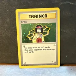 Pokemon Erika 16/132 Gym Heroes Holo Rare Trainer Card 2000 Ken Sugimori - Image 1