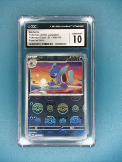 Wartortle - (PokeBall Pattern) 008/165 Pokemon Card 151 Holo (Japanese) CGC 10 - Image 1