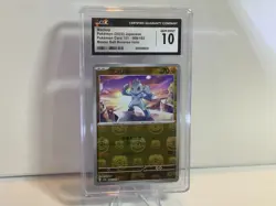 CGC 10 Machop 066/165 Master Ball Reverse Holo 151 Pokemon Card Japanese - Image 1