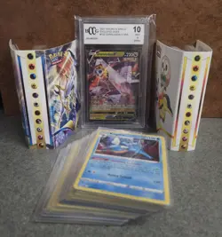 Pokemon LOT - 70 Cards TOTAL + 2 Mini Binders (Includes GRADED 10) ALL UNPLAYED - Image 1
