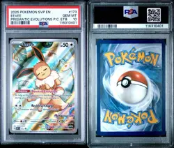 Prismatic Evolutions SVP 173 Eevee Pokemon Center Stamp Promo Card PSA 10 - Image 2